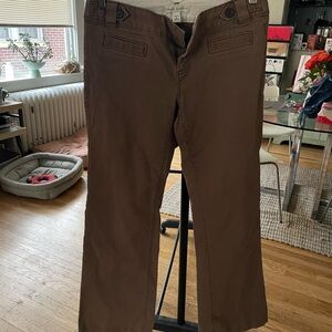 Banana Republic Women's Dark Brown Chinos- missing button